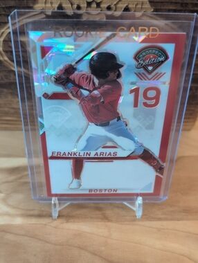 2025 Panini Prospect Edition Franklin Arias Red Cracked Ice Prizm Rookie Card 🔥